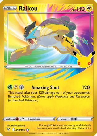 Raikou 050/185 [ME 30th Celebration Classic Collection]  - Holofoil