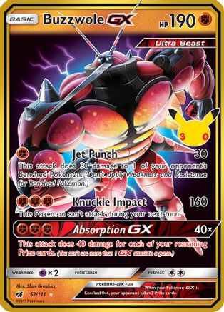Buzzwole GX 057/111 [ME 30th Celebration Classic Collection]  - Holofoil