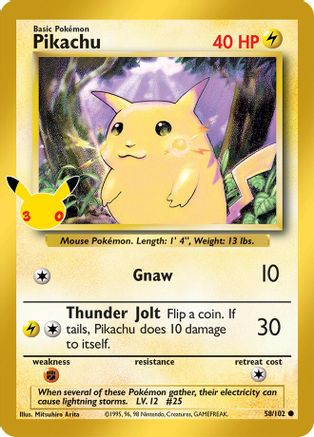 Pikachu 058/102 [ME 30th Celebration Classic Collection]  - Holofoil