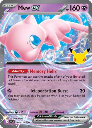 Mew ex 066/128 [ME 30th Celebration]  - Holofoil