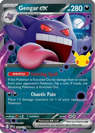 Gengar ex 090/128 [ME 30th Celebration]  - Holofoil