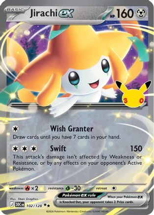 Jirachi ex 102/128 [ME 30th Celebration]  - Holofoil