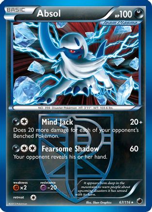 Absol (Team Plasma) 067/116 [Plasma Freeze]  - Holofoil