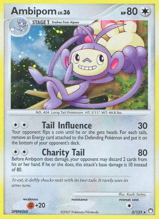 Ambipom 003/123 [Mysterious Treasures]  - Holofoil