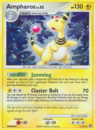 Ampharos 001 [Secret Wonders]  - Holofoil