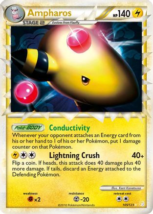 Ampharos (Prime) 105/123 [HeartGold SoulSilver]  - Holofoil