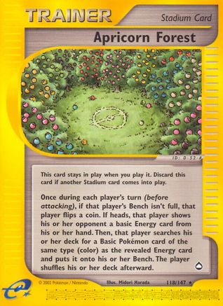 Apricorn Forest 118 [Aquapolis]  - Reverse Holofoil