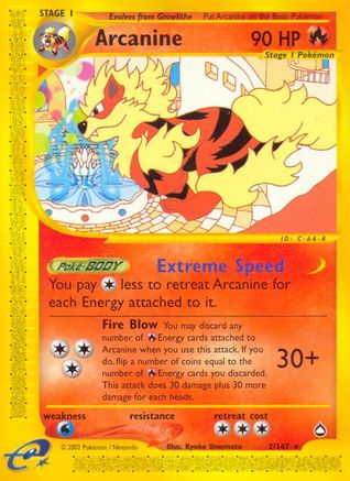 Arcanine 002 [Aquapolis]