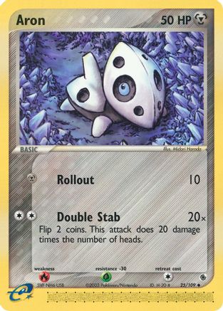 Aron 025/109 [Ruby and Sapphire]  - Reverse Holofoil