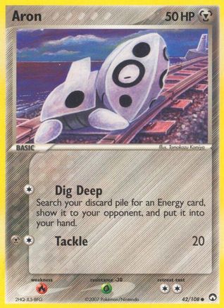Aron 042/108 [Power Keepers]  - Reverse Holofoil