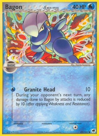 Bagon (Delta Species) 043/101 [Dragon Frontiers]  - Reverse Holofoil