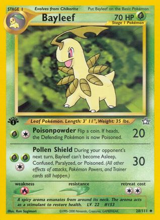 Bayleef (28) 028/111 [Neo Genesis]  - 1st Edition