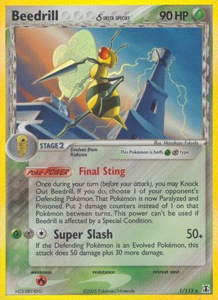 Beedrill (Delta Species) 001 [Delta Species]  - Reverse Holofoil