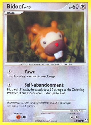 Bidoof 054/100 [Stormfront]  - Reverse Holofoil