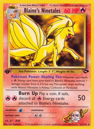Blaine's Ninetales 021/132 [Gym Challenge]  - 1st Edition
