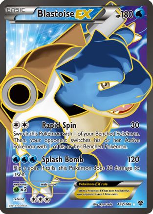 Blastoise EX (142 Full Art) 142 [XY Base Set]  - Holofoil