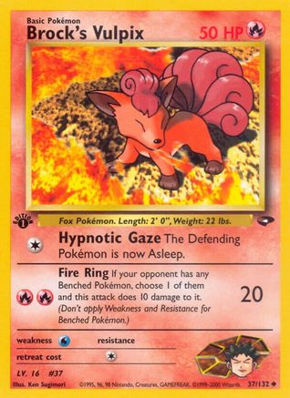 Brock's Vulpix 037/132 [Gym Challenge]  - 1st Edition