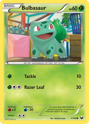 Bulbasaur 001/108 [Dark Explorers]  - Reverse Holofoil