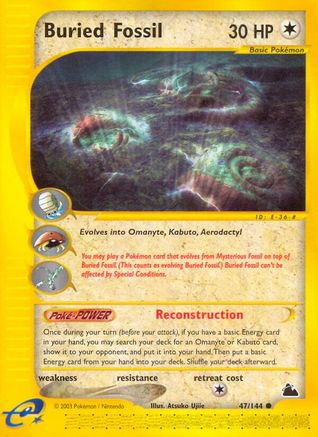 Buried Fossil 047 [Skyridge]  - Reverse Holofoil