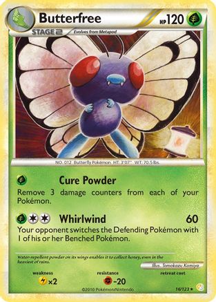 Butterfree 016/123 [HeartGold SoulSilver]  - Reverse Holofoil