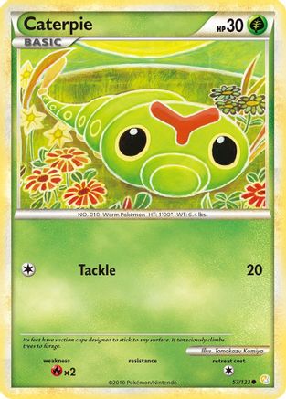 Caterpie 057/123 [HeartGold SoulSilver]  - Reverse Holofoil