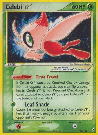 Celebi Star 100/100 [Crystal Guardians]  - Holofoil