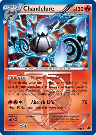 Chandelure (Team Plasma) 016 [Plasma Freeze]  - Reverse Holofoil