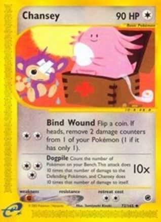 Chansey 072/165 [Expedition]  - Reverse Holofoil