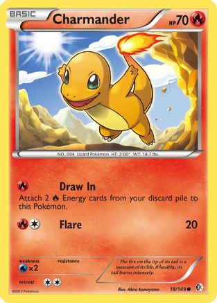 Charmander 018/149 [Boundaries Crossed]  - Reverse Holofoil