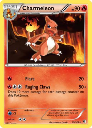 Charmeleon 019/149 [Boundaries Crossed]  - Reverse Holofoil