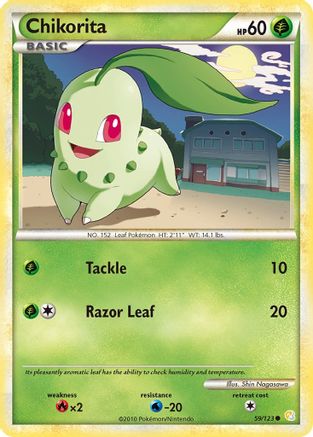 Chikorita 059/123 [HeartGold SoulSilver]  - Reverse Holofoil