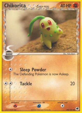 Chikorita (Delta Species) 044/101 [Dragon Frontiers]  - Reverse Holofoil