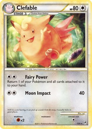 Clefable 001 [Call of Legends]  - Reverse Holofoil