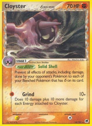 Cloyster (Delta Species) 014/101 [Dragon Frontiers]  - Reverse Holofoil