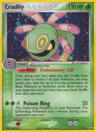 Cradily 007 [Power Keepers]  - Reverse Holofoil