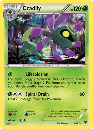 Cradily 004 [Plasma Blast]  - Reverse Holofoil