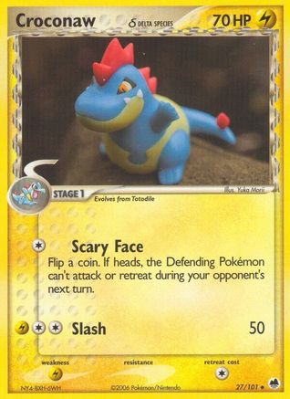 Croconaw (Delta Species) 027/101 [Dragon Frontiers]  - Reverse Holofoil