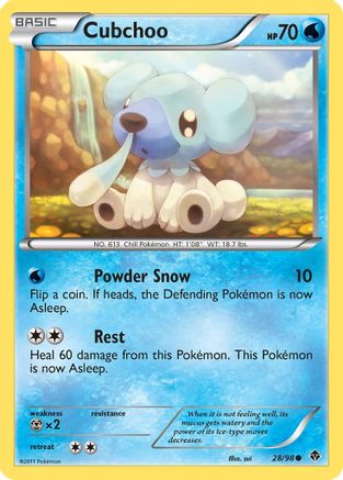 Cubchoo (28) 028 [Emerging Powers]  - Reverse Holofoil