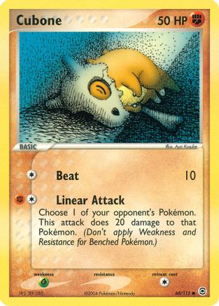 Cubone 060/112 [FireRed & LeafGreen]  - Reverse Holofoil
