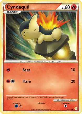 Cyndaquil 061/123 [HeartGold SoulSilver]  - Reverse Holofoil