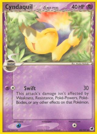 Cyndaquil (Delta Species) 045/101 [Dragon Frontiers]  - Reverse Holofoil