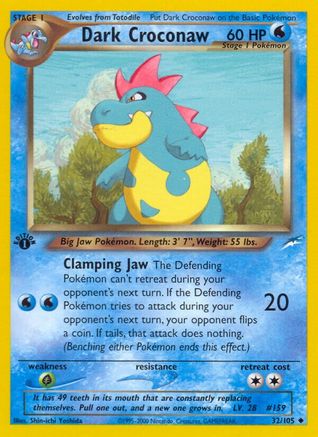 Dark Croconaw 032/105 [Neo Destiny]  - 1st Edition