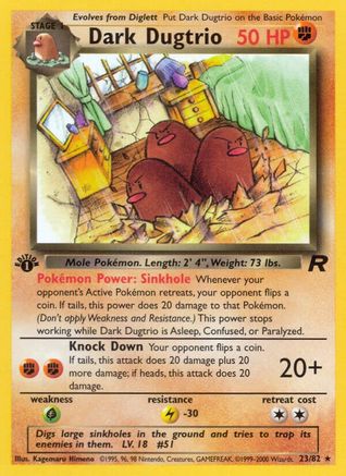 Dark Dugtrio (23) 023/82 [Team Rocket]  - 1st Edition