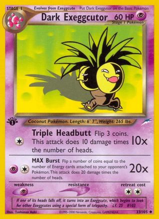 Dark Exeggcutor 033/105 [Neo Destiny]  - 1st Edition