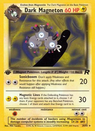 Dark Magneton (28) 028/82 [Team Rocket]  - 1st Edition