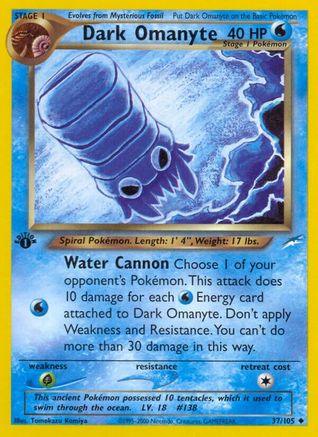 Dark Omanyte 037/105 [Neo Destiny]  - 1st Edition