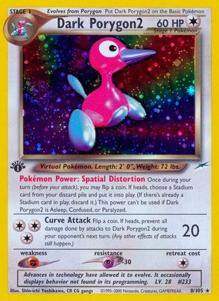 Dark Porygon2 008 [Neo Destiny]  - 1st Edition Holofoil