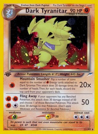 Dark Tyranitar 011 [Neo Destiny]  - 1st Edition Holofoil