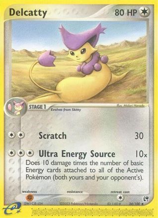 Delcatty 034 [Sandstorm]  - Reverse Holofoil