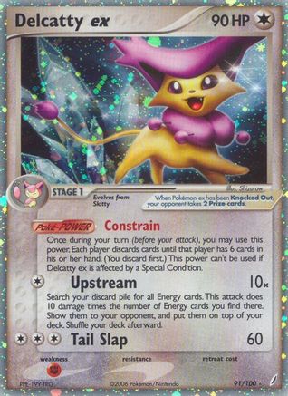 Delcatty ex 091/100 [Crystal Guardians]  - Holofoil